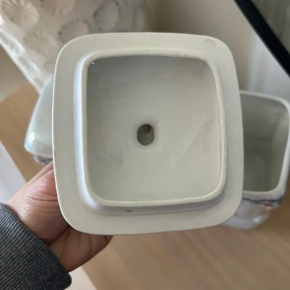 Vintage 1920s Victoria China Czechoslovakia Floral Ceramic Flour Sugar Canisters - Picture 6 of 14